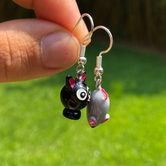 Cat and Mouse Earrings